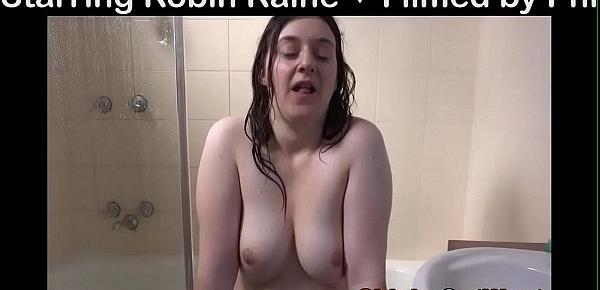  Showering fat australian slut